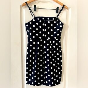 Forever 21 Black & White Polka Dot Mini Dress Juniors Size Medium